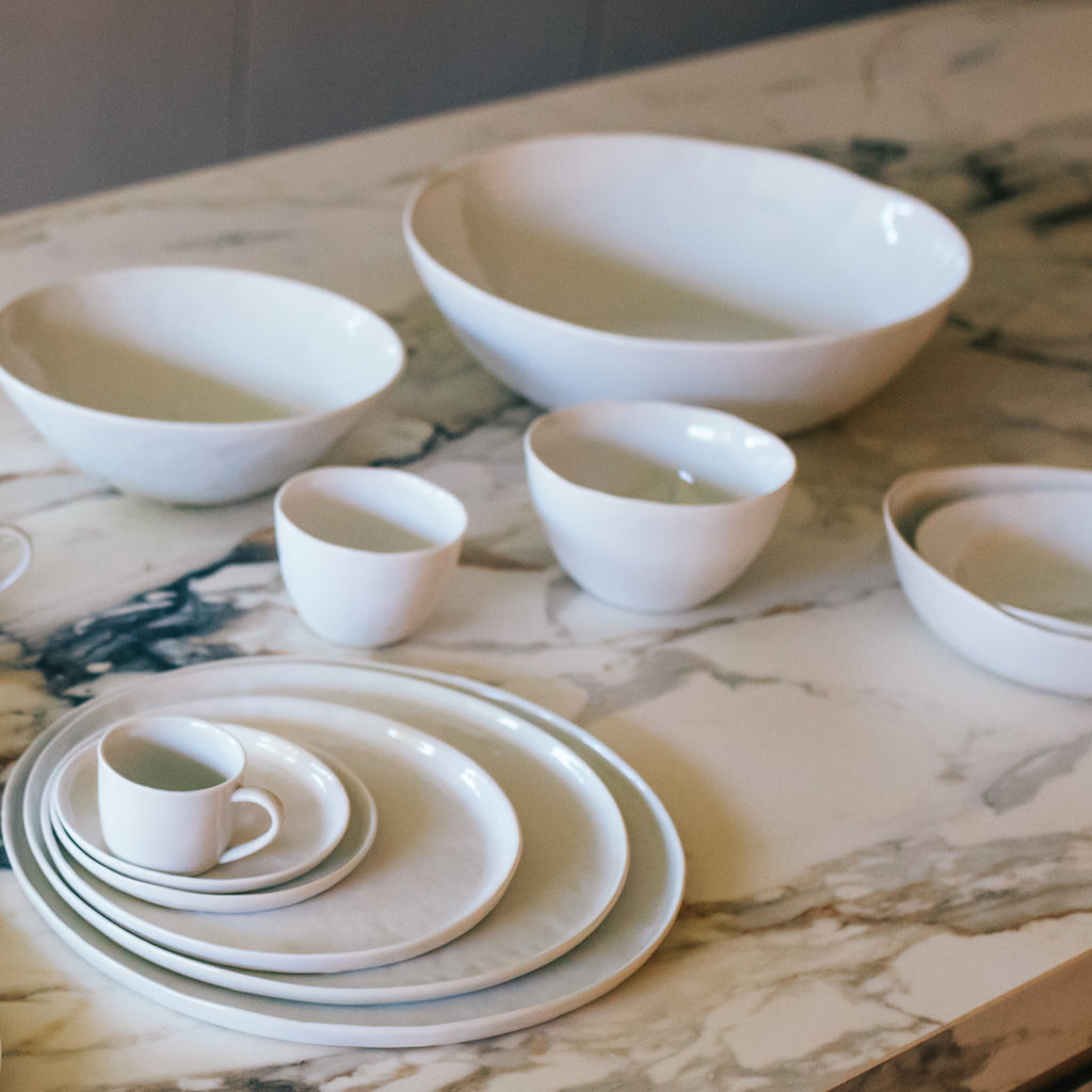 white Porcelain serving bowl 