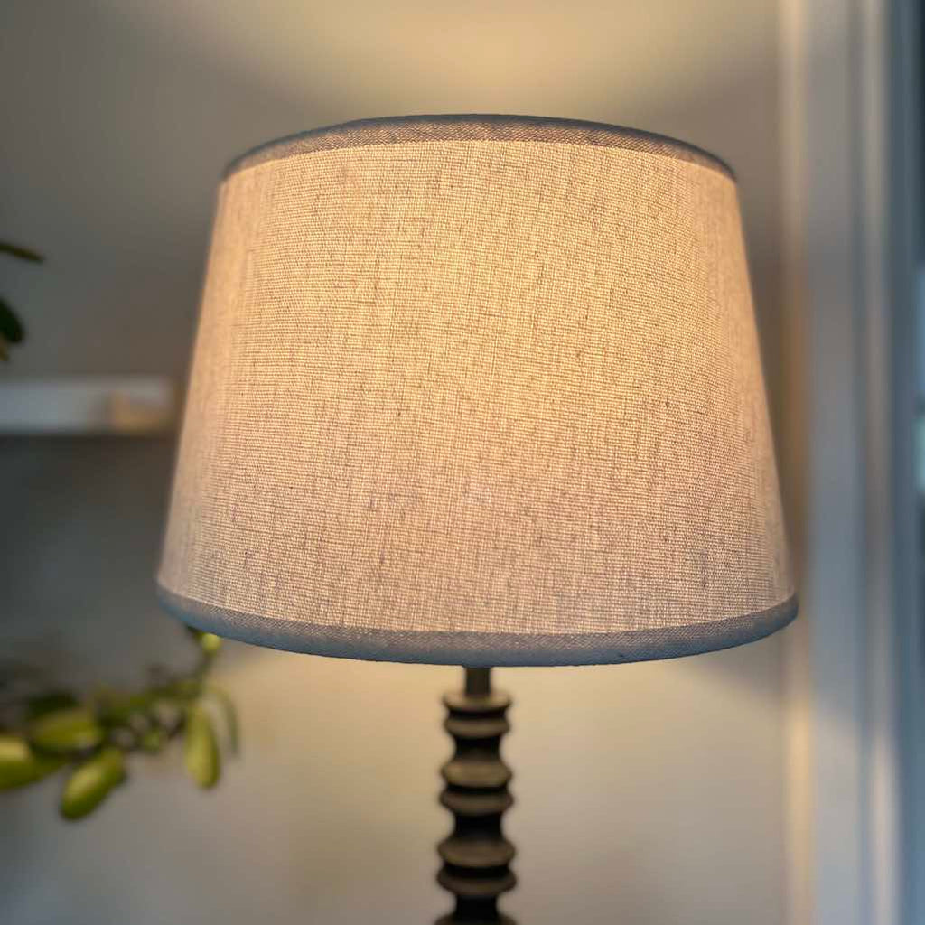 linen shade on bobble lamp 