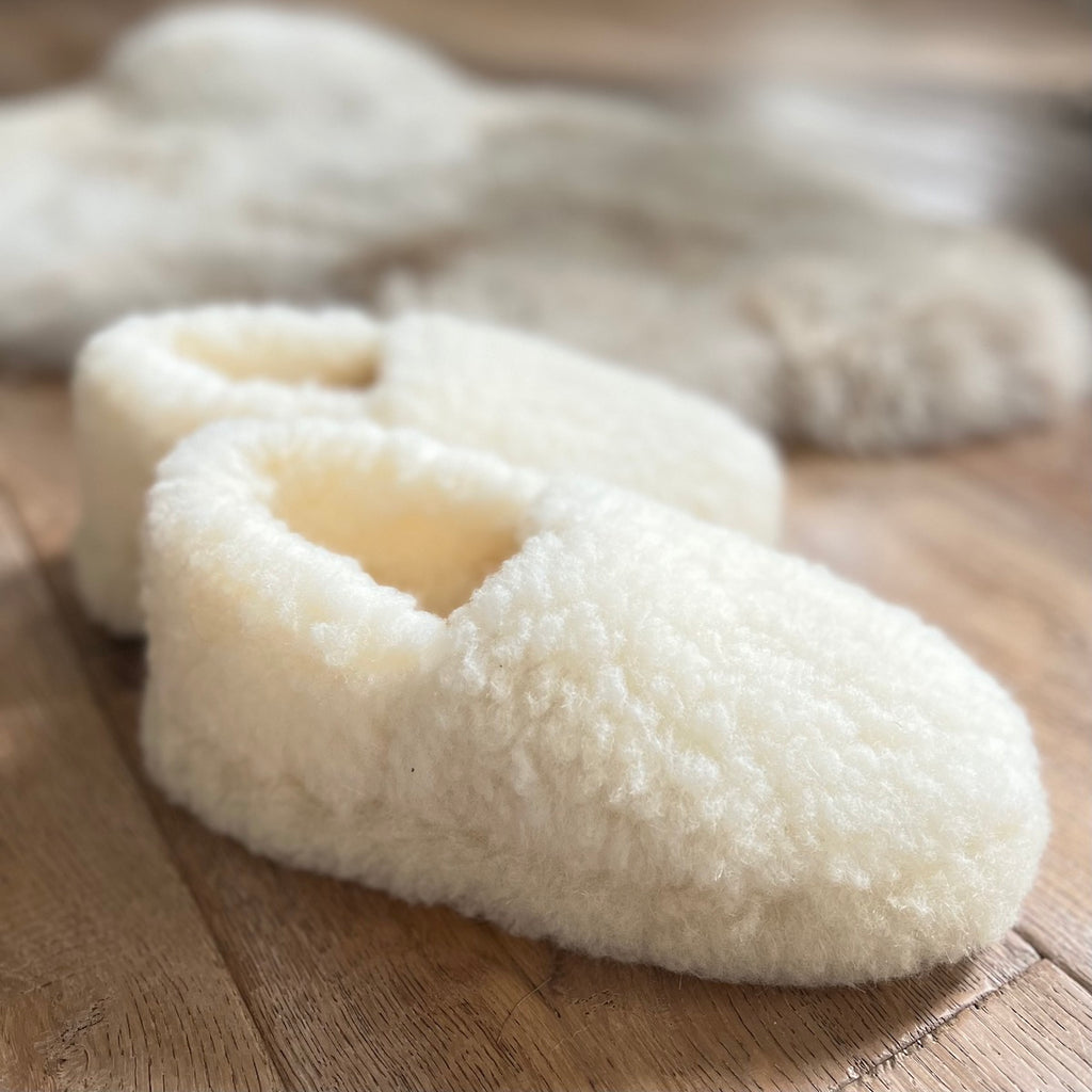 natural sheepskin wool slippers 