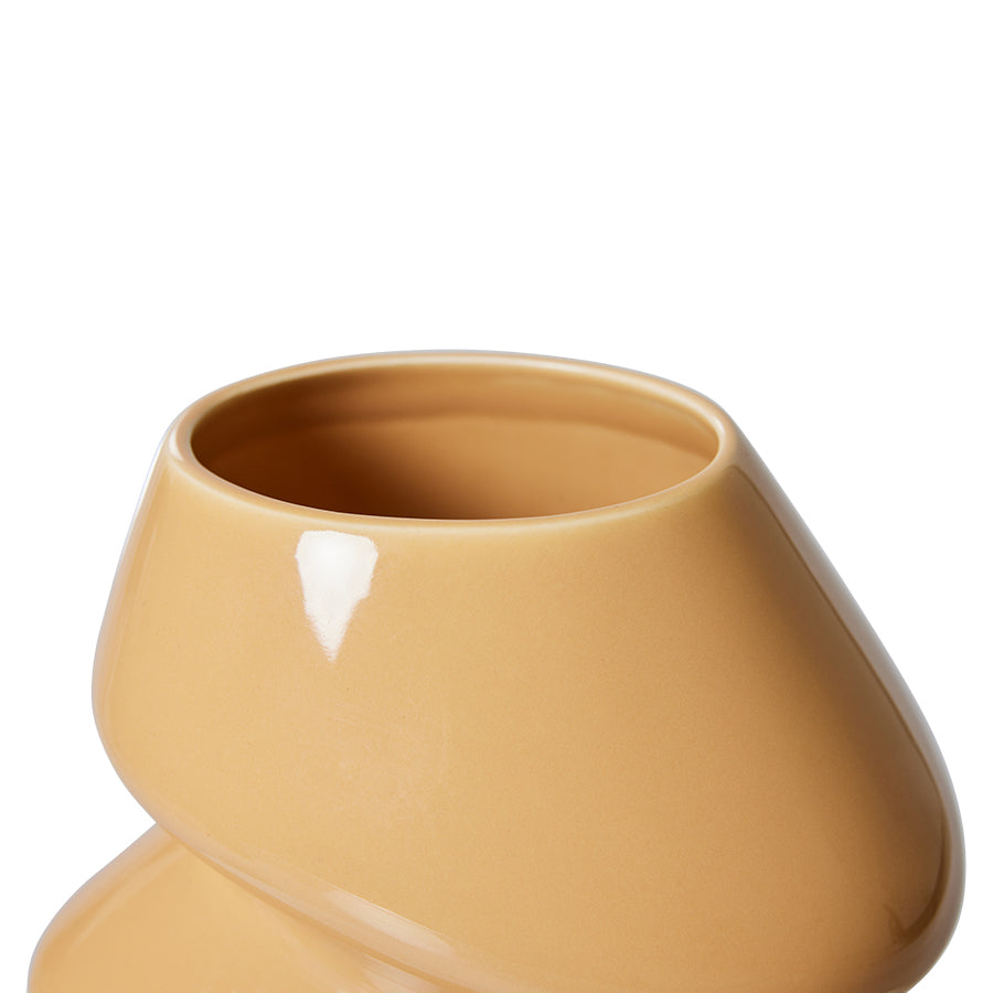 Ceramic Vase Organic in Cappucino by HKliving