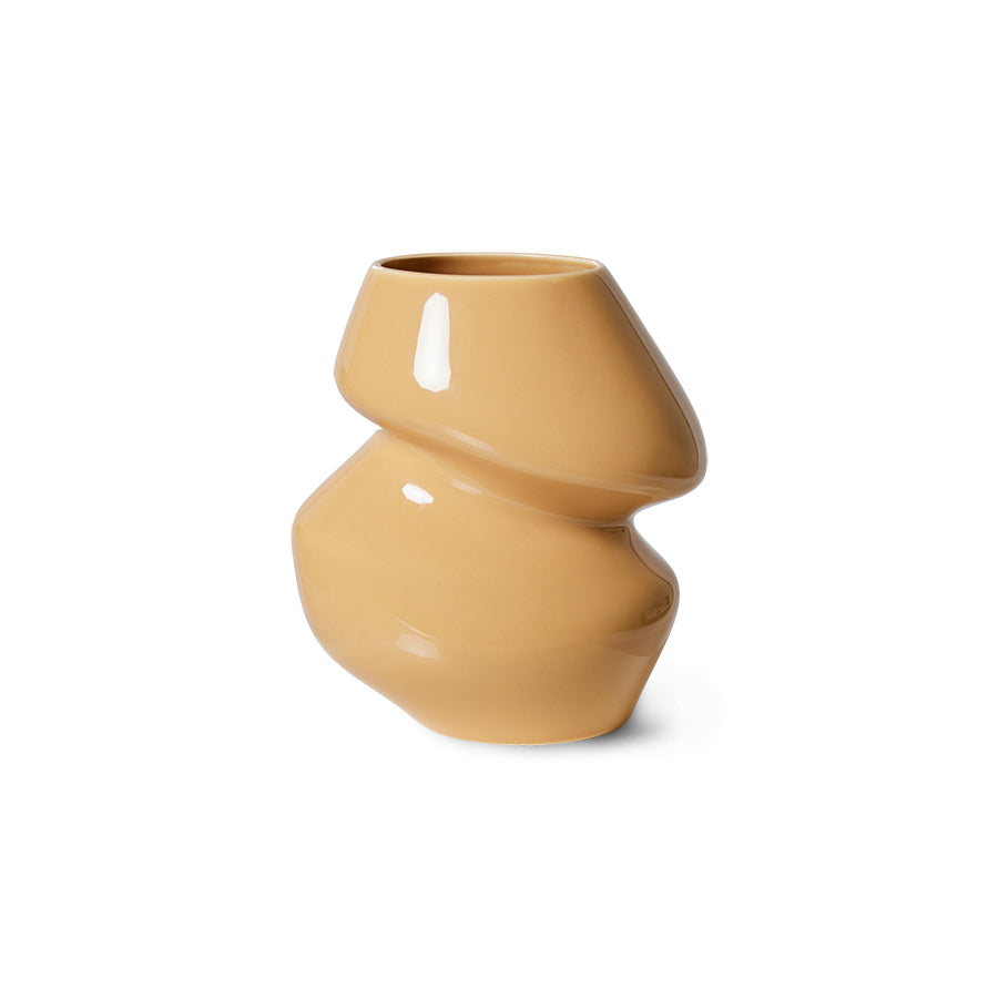 Ceramic Vase Organic in Cappucino by HKliving