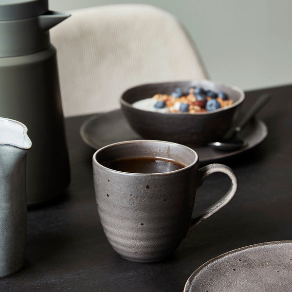 dark grey rustic style mug by House Doctor