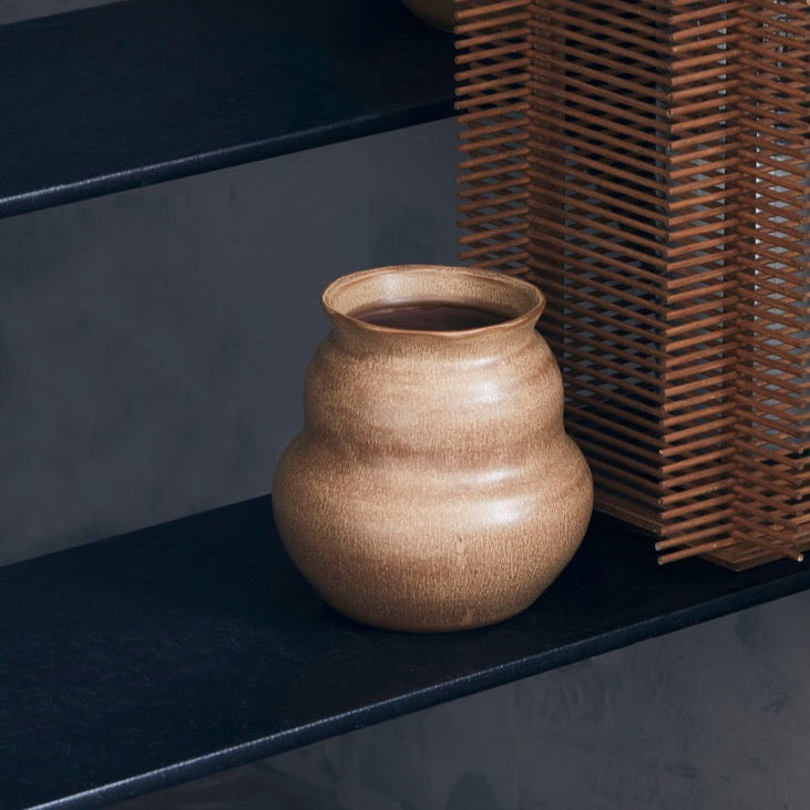 warm brown organic vase