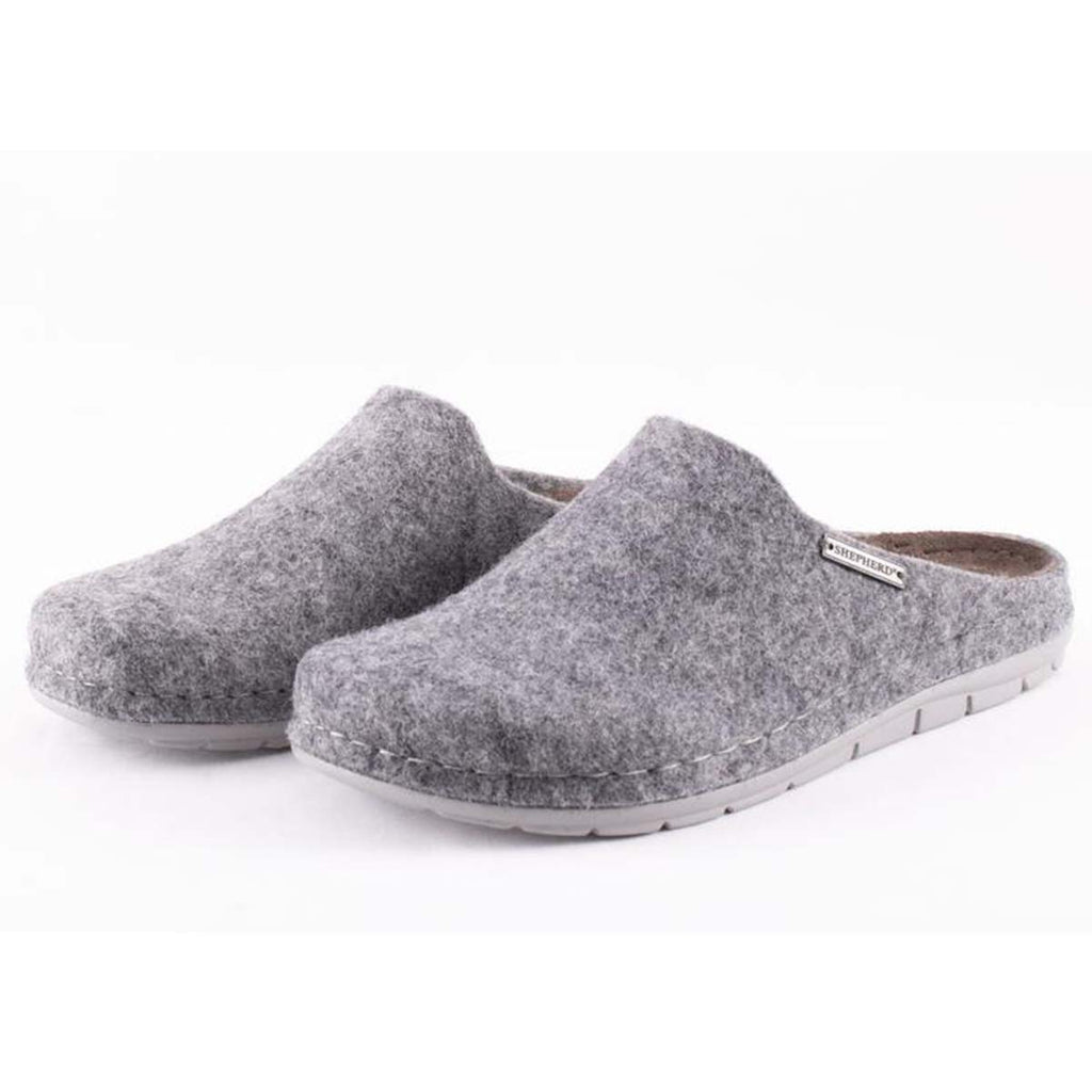 Annsofie felt slippers in grey by Shepherd 