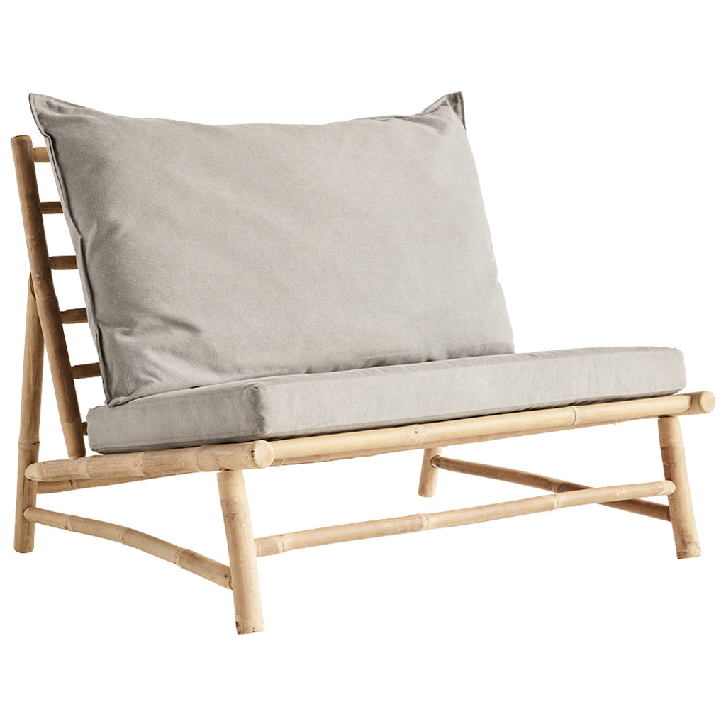 Tine K bamboo chair with grey cushions