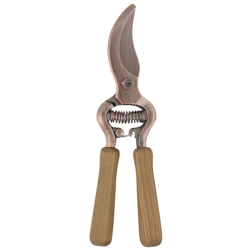 Copper plated pruning shears by Fallen Fruits