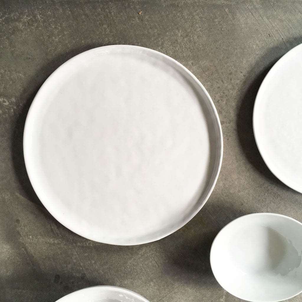 white porcelain dinner plate