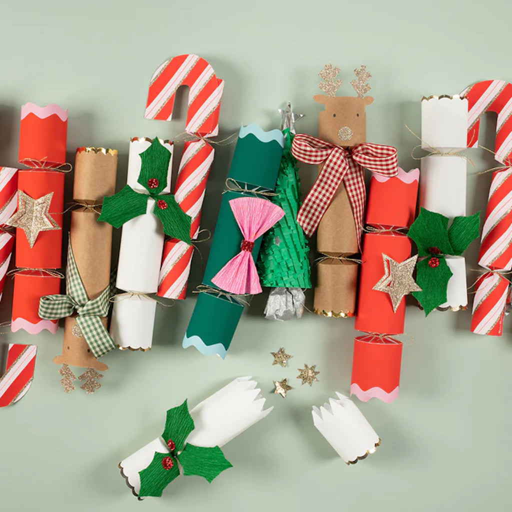 assortment of Christmas crackers by Meri Meri