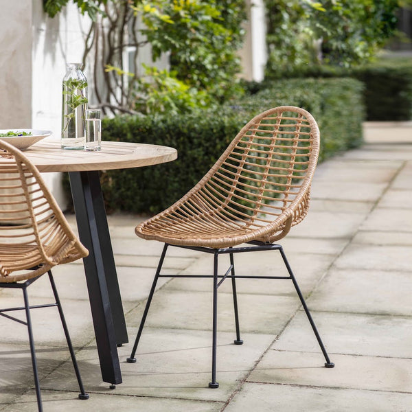 Set of two outdoor bamboo chairs 