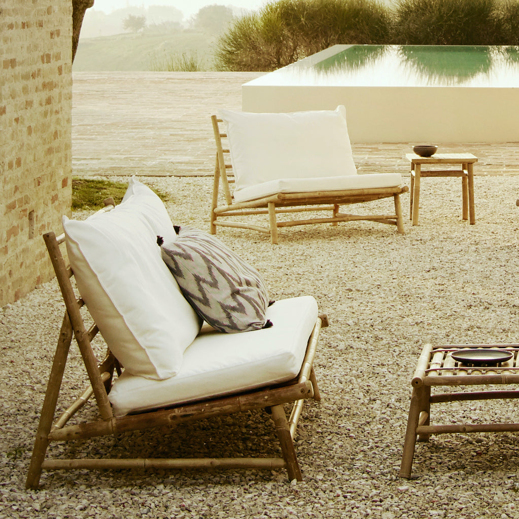 Tine k bamboo outdoor sofa and chairs