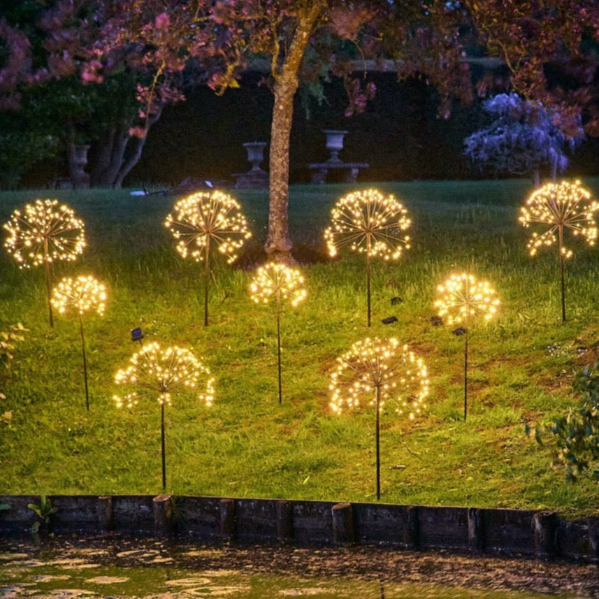 dandelion solar powered garden stake lights 