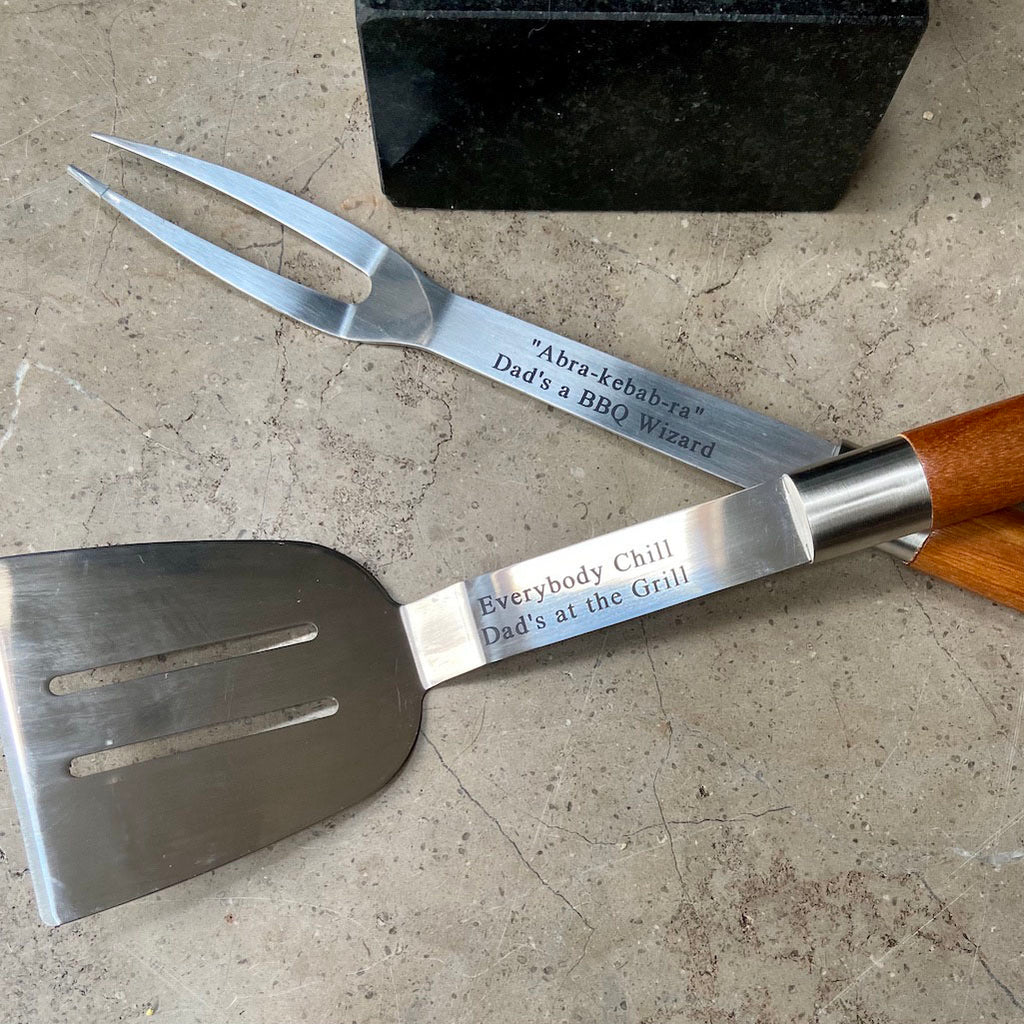 personalised barbecue tool set 