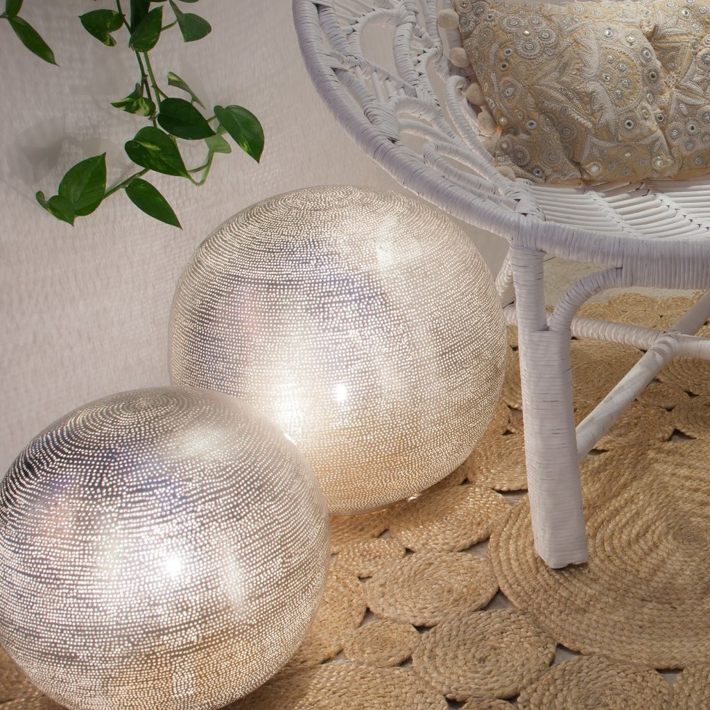 Filisky Silver Ball Table Lamp - Large