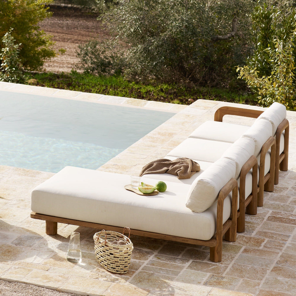 recycled teak modular garden sofa 