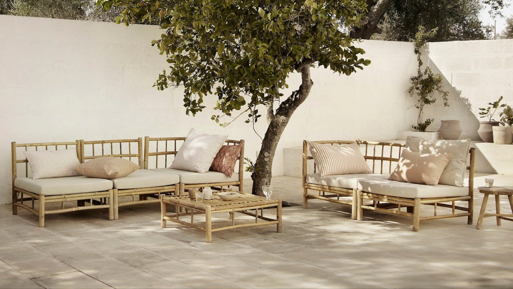 Tine k bamboo modular garden sofa