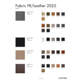 Color swatches for fabric and leather with brand 'Conform' at the bottom.