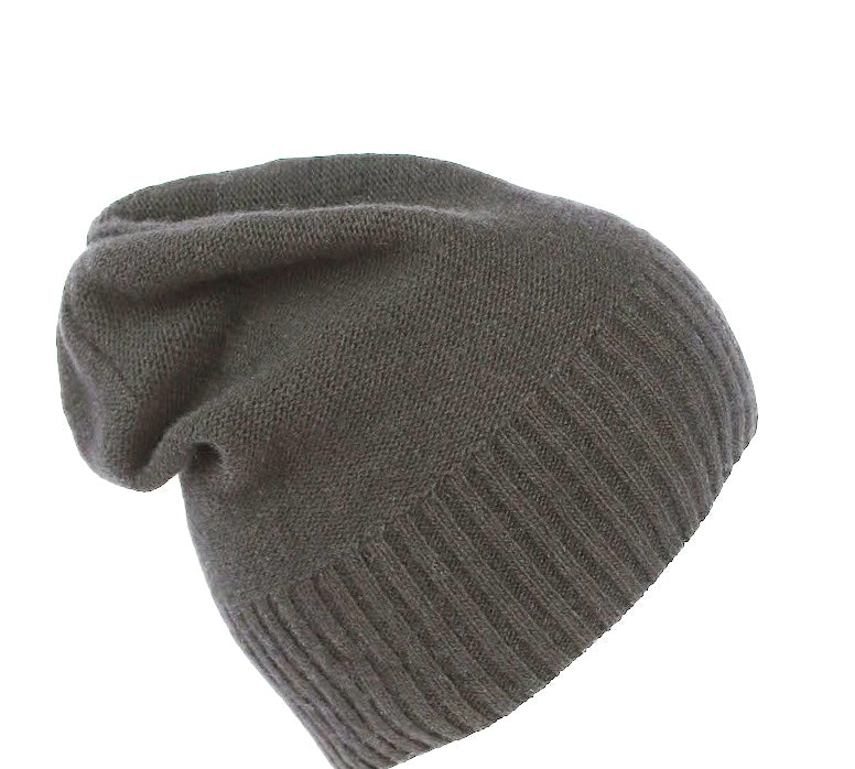dark grey wool beanie hat 
