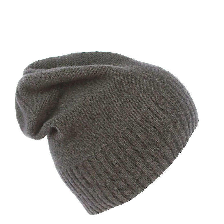 dark grey wool beanie hat 