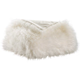 White fluffy blanket on a white background