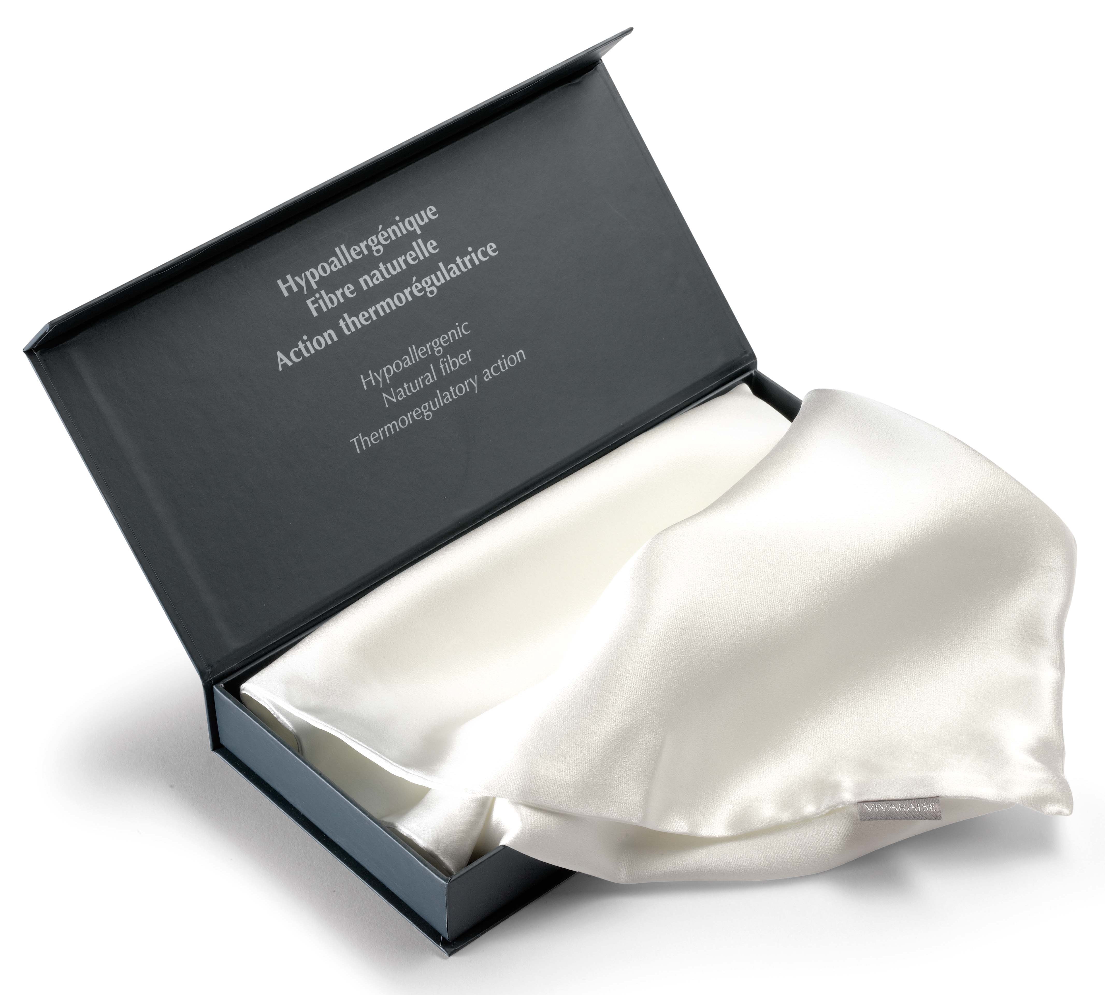 Silk Pillowcase in white by Vivaraise 