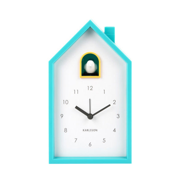 Modern Cuckoo Clock in Turquoise by Karlsson