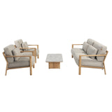 Lucas Teak Outdoor Lounge Set, Sofa or Coffee Table