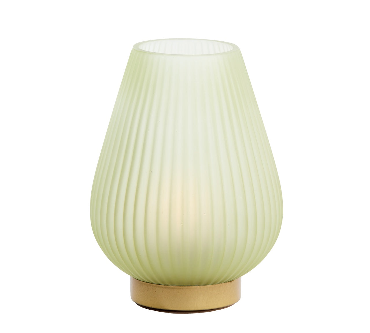 Portable Green Glass Lamp Tajera with gold detail 