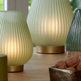 Portable Green Glass Lamp Tajera