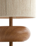 Wood Table Lamp with jute shade 
