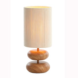 Wood Table Lamp with jute shade 