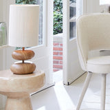 Wood Table Lamp with jute shade 