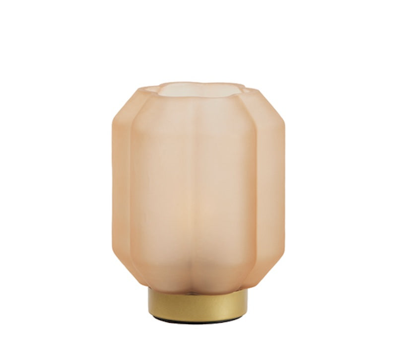 Portable Peach Glass Lamp Yvias