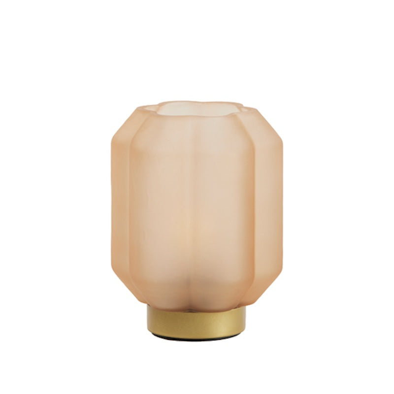 Portable Peach Glass Lamp Yvias