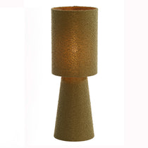 Boucle Fabric Lamp in Olive Green
