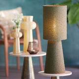 Boucle Fabric Lamp in Olive Green