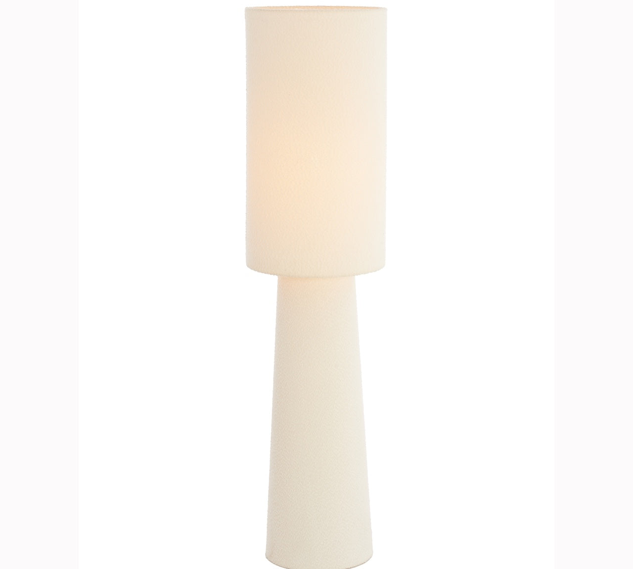 cream floor lamp in fabric