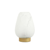 Portable Table Lamp Ginny in White Glass
