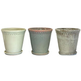 Dusty Green/Blue Glazed Plant Pot