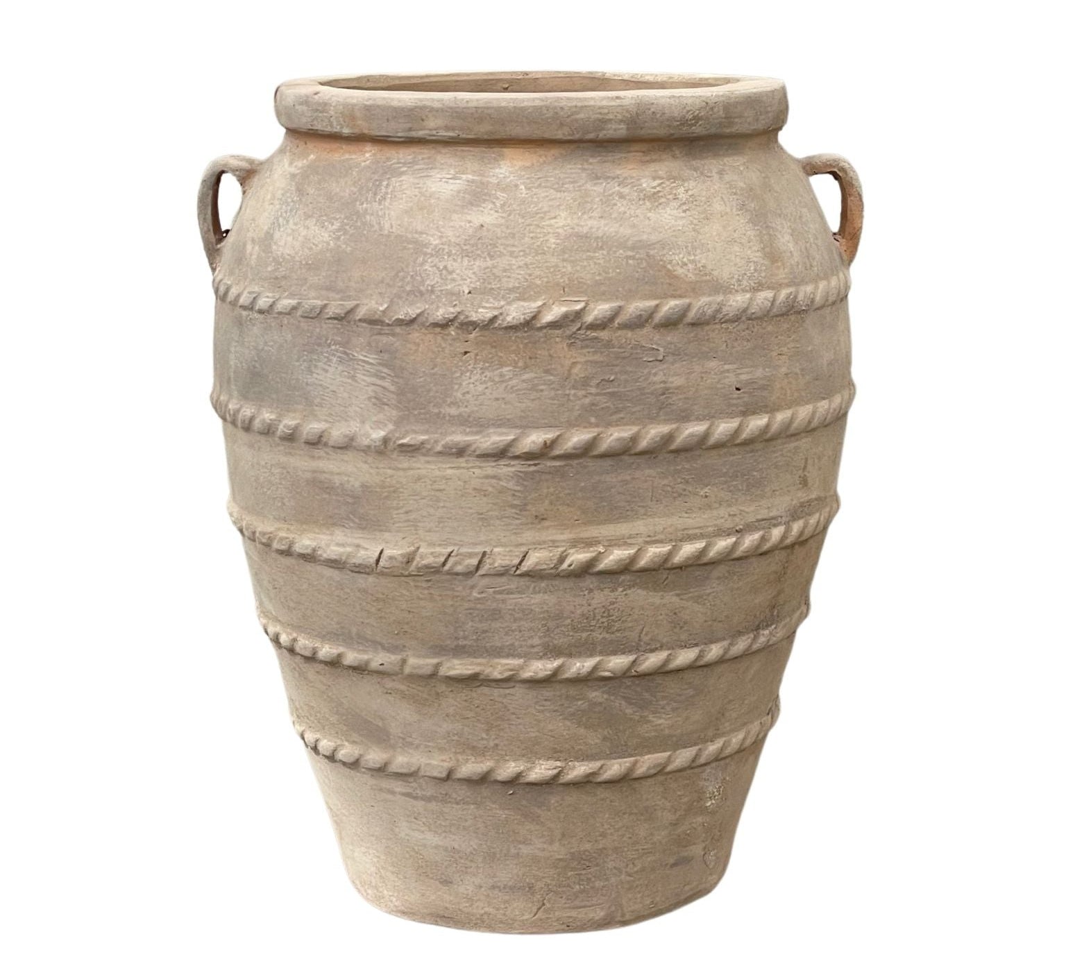 Antique clay planter urn