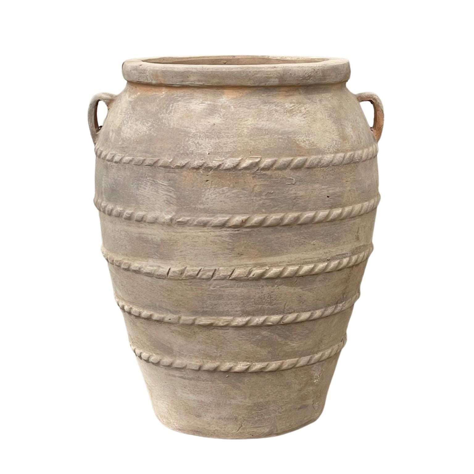 Antique clay planter urn