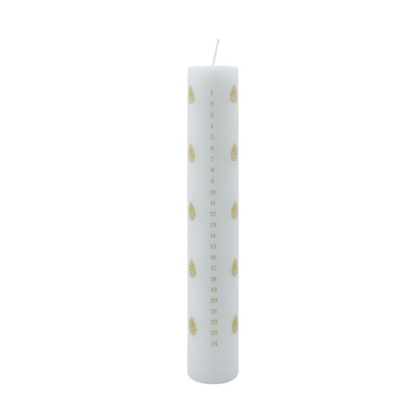 white and gold advent candle by House doctor