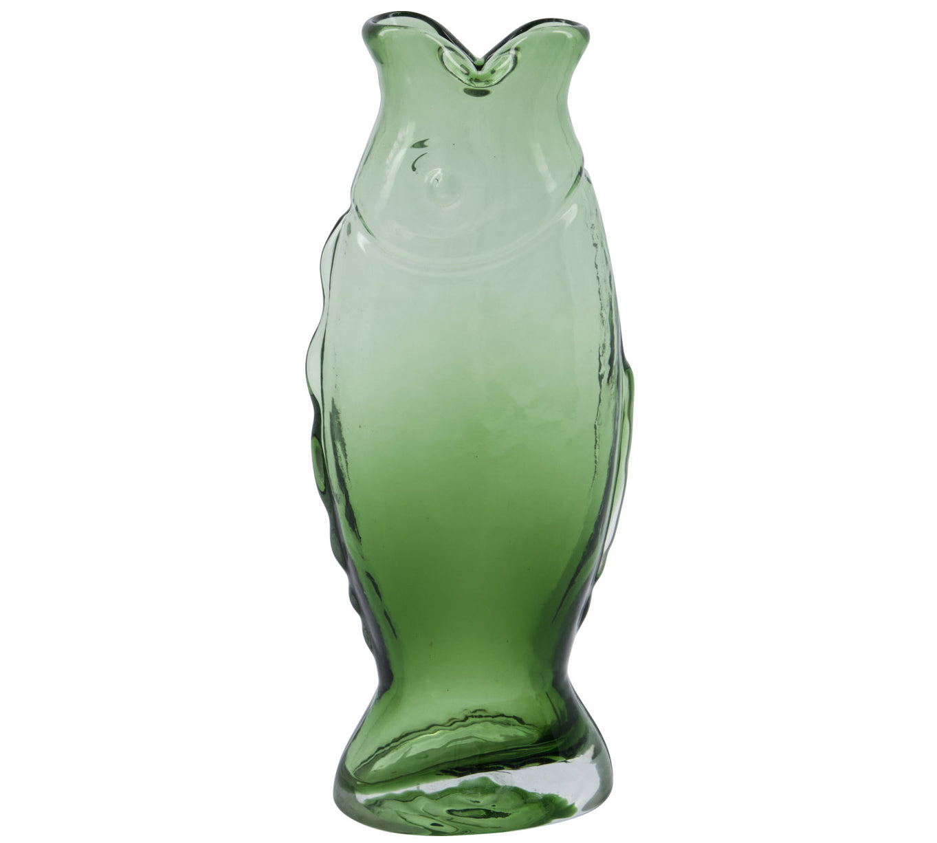 Fish shaped green glass vase by House Doctor