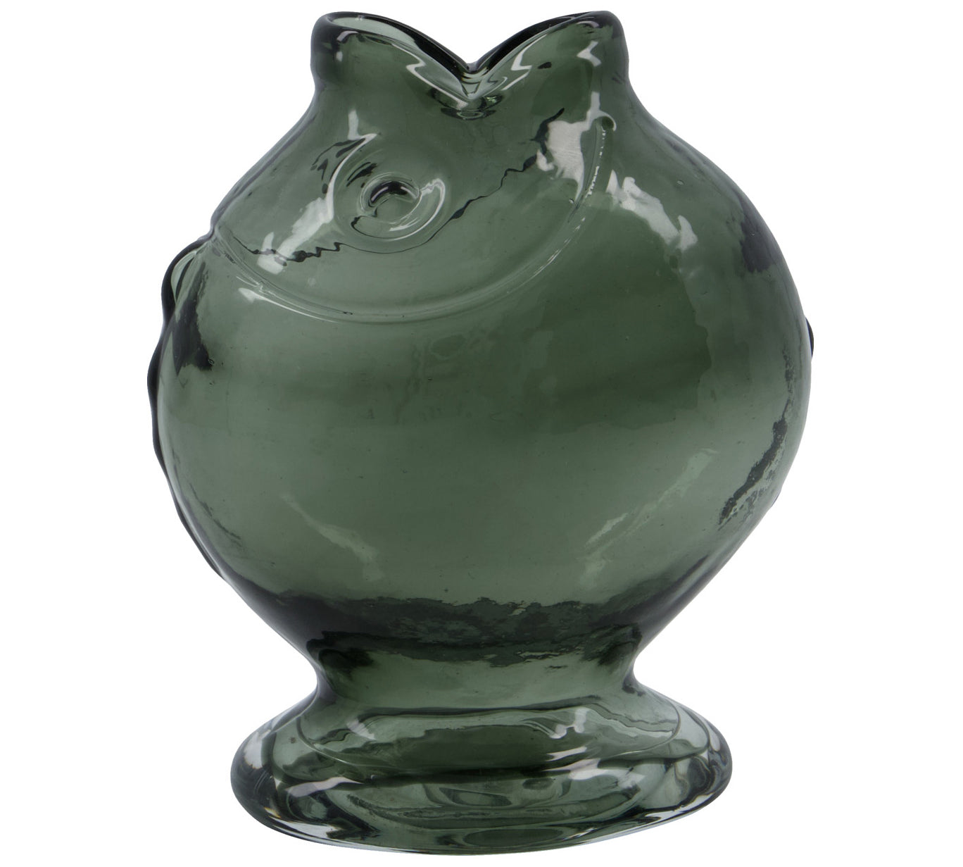 Fish shaped grey glass vase by House Doctor