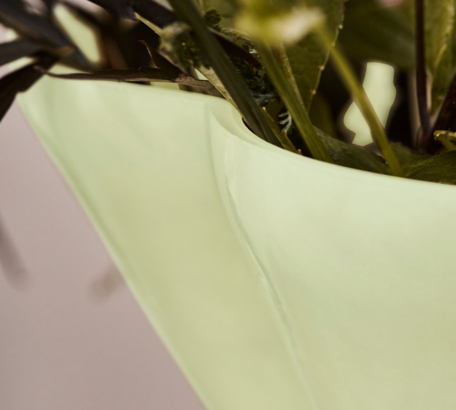 Handmade Yellow Vase Say by House Doctor