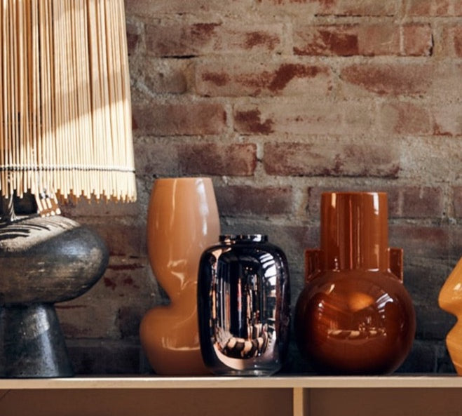 Ceramic Vase Organic in Caramel by HKliving