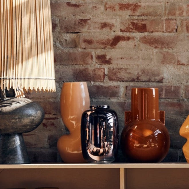 Ceramic Vase Organic in Caramel by HKliving