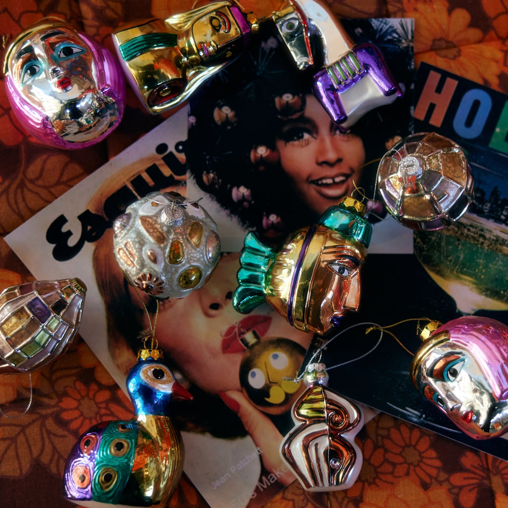 Celeste Glass Christmas Bauble by HKliving