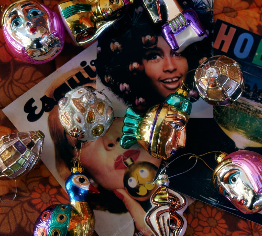 Celeste Glass Christmas Bauble by HKliving