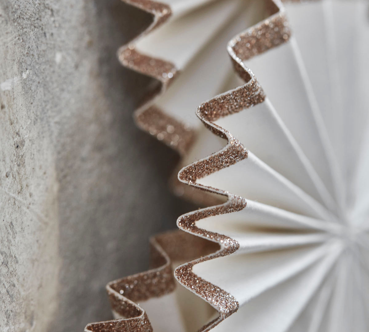 white rosette paper Christmas wreath by House Doctor 