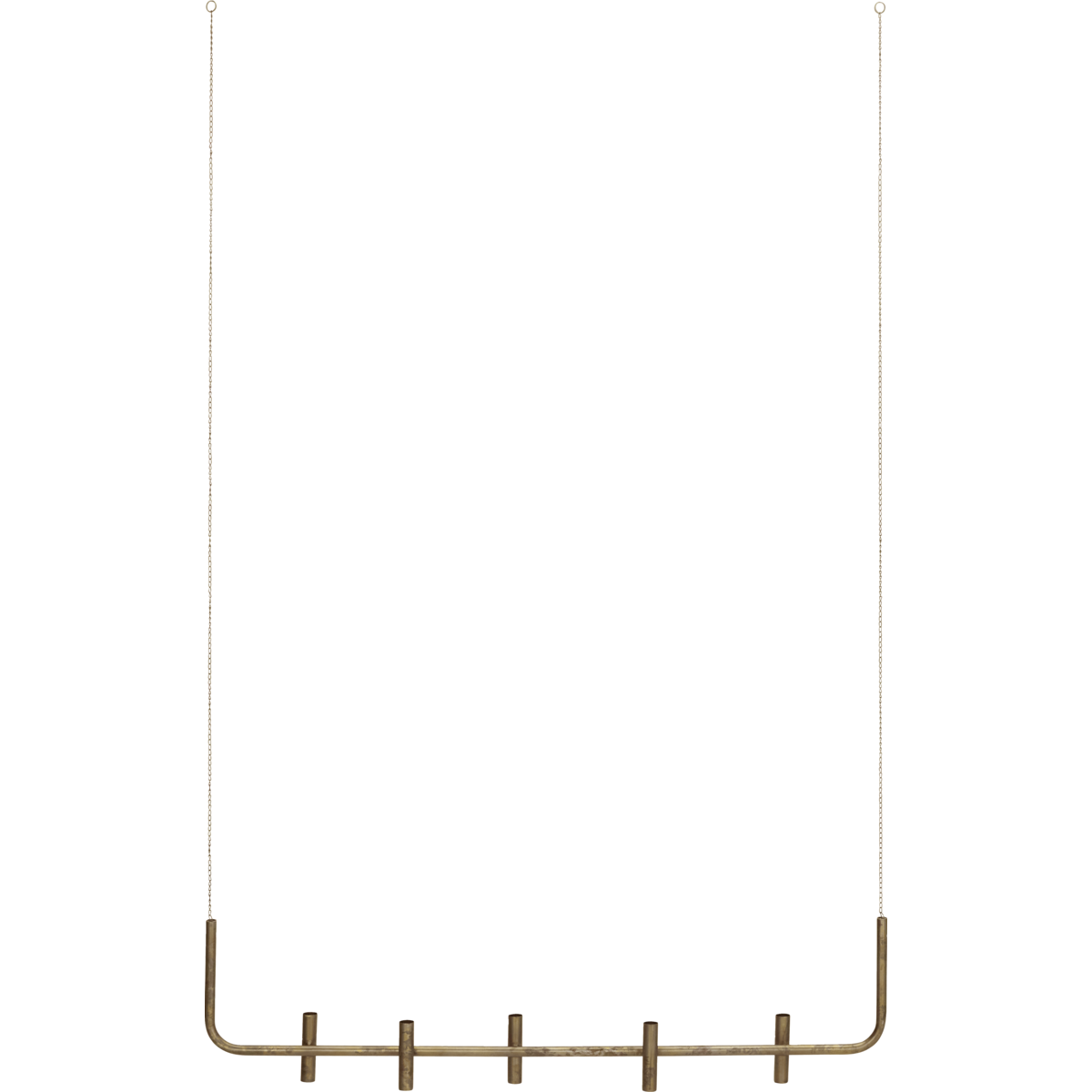 Hanging Candle Holder in a brass finish